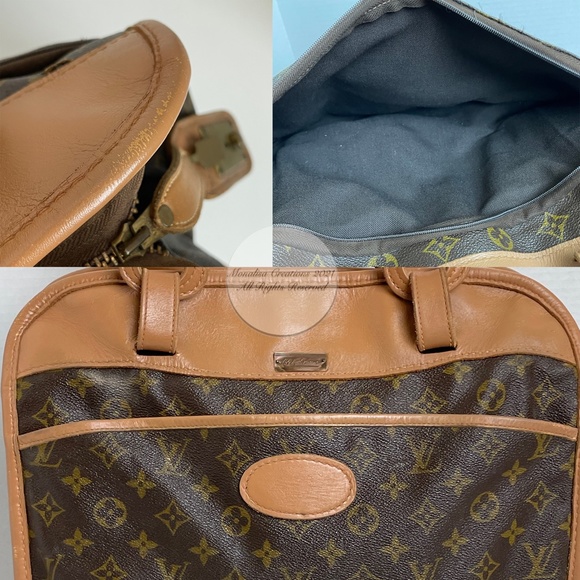 Louis Vuitton Bag Tote Monogram Carry On Diaper Bag French Co Vintage 70s Rare - Picture 13 of 14
